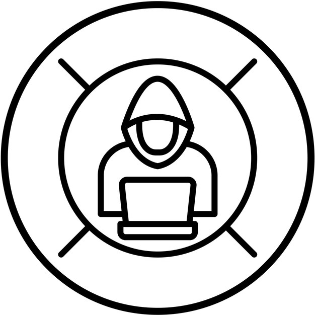 Vector Design Hack Blocker Icon Style