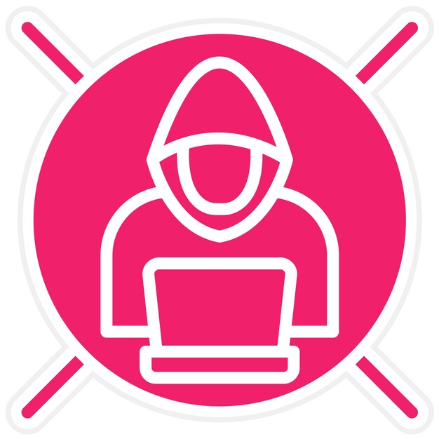 vector design hack blocker icon style