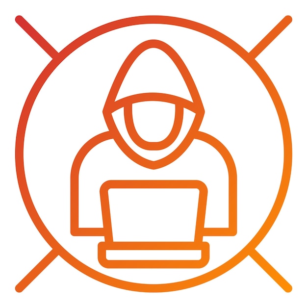 vector design hack blocker icon style
