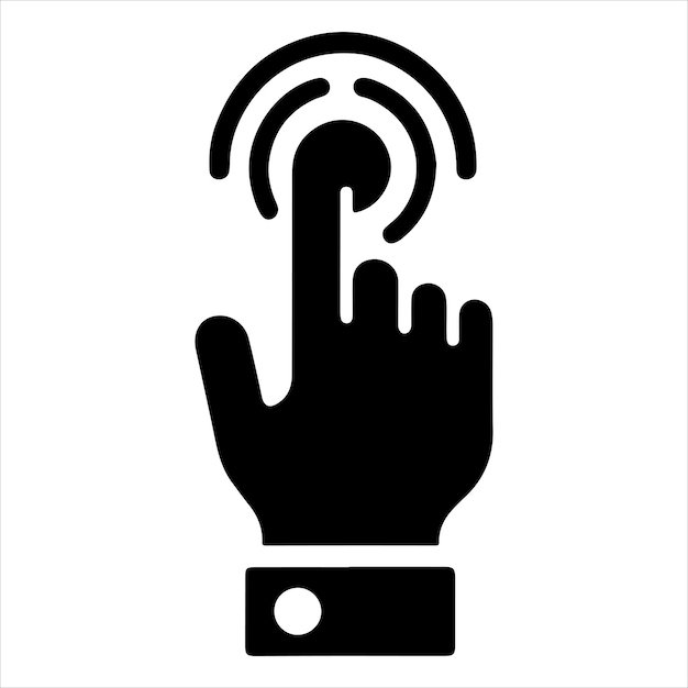 Vector design Hand click icon style on white background
