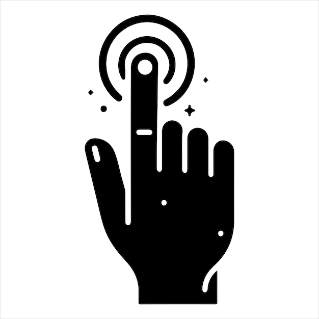 Vector design Hand click icon style on white background