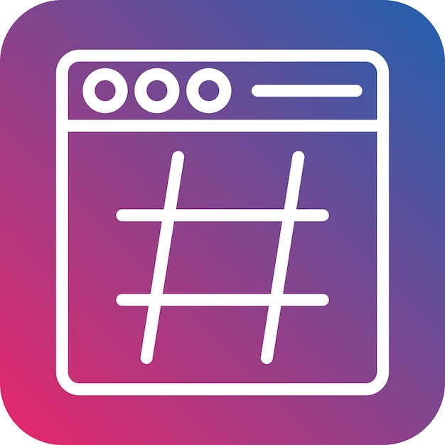 Vector Design Hashtag Icon Style
