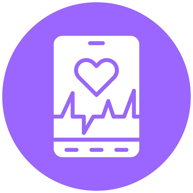 Vector Design Health Monitoring App Icon Style