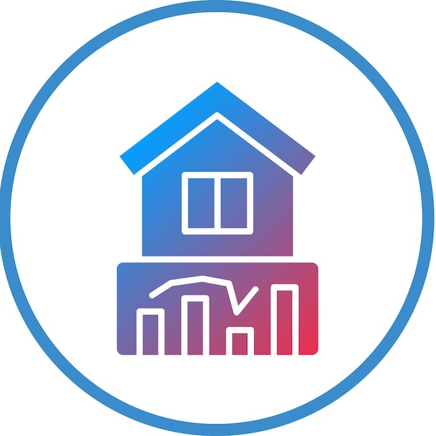 Vector Design House Stats Icon Style