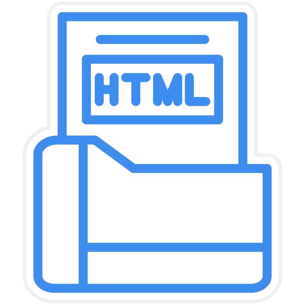 vector design html file icon style