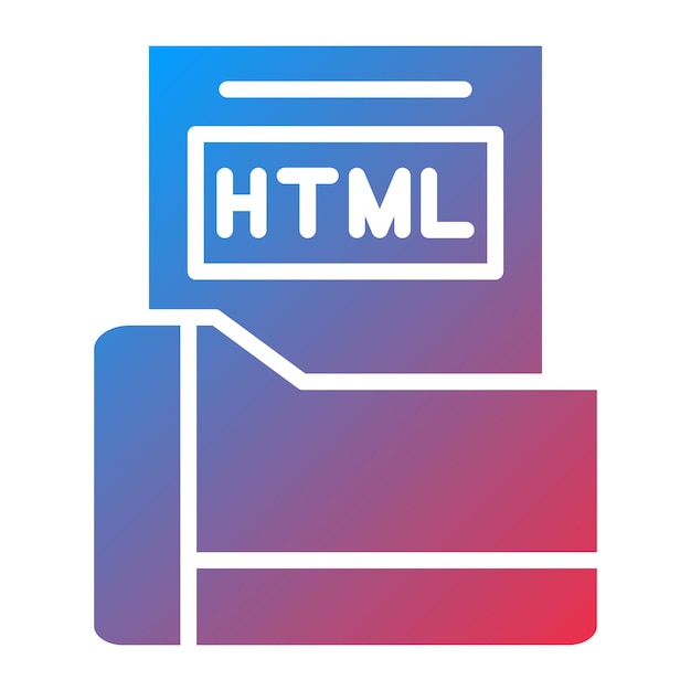 vector design html file icon style