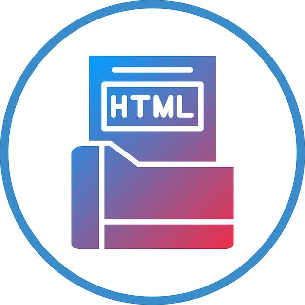 vector design html file icon style