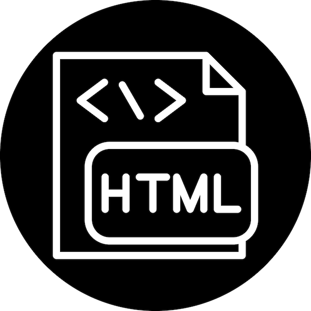 vector design html file icon style