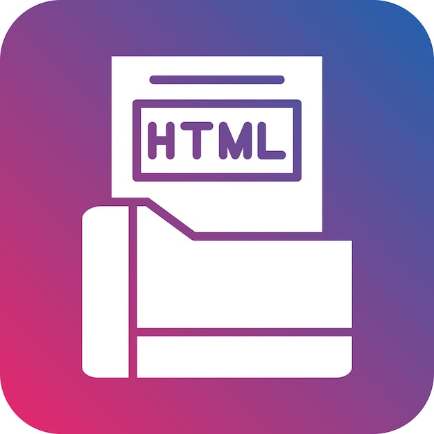vector design html file icon style