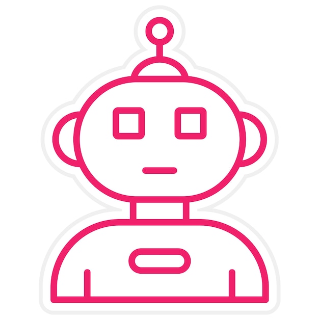 vector design humanoid robot icon style