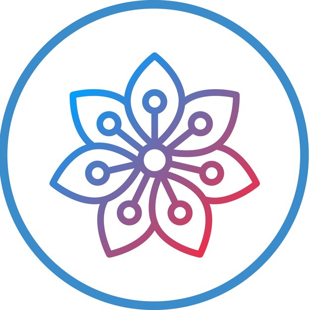 Vector Design Hydrangea Icon Style