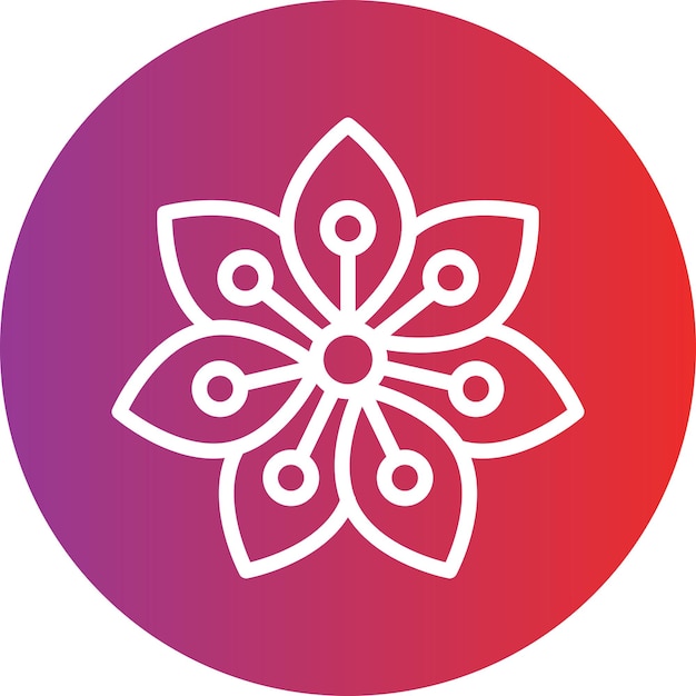 Vector Design Hydrangea Icon Style