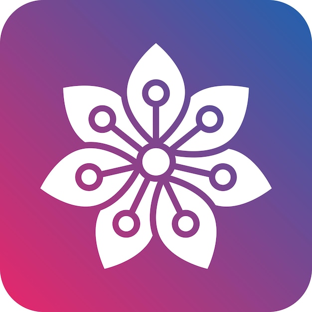 Vector Design Hydrangea Icon Style