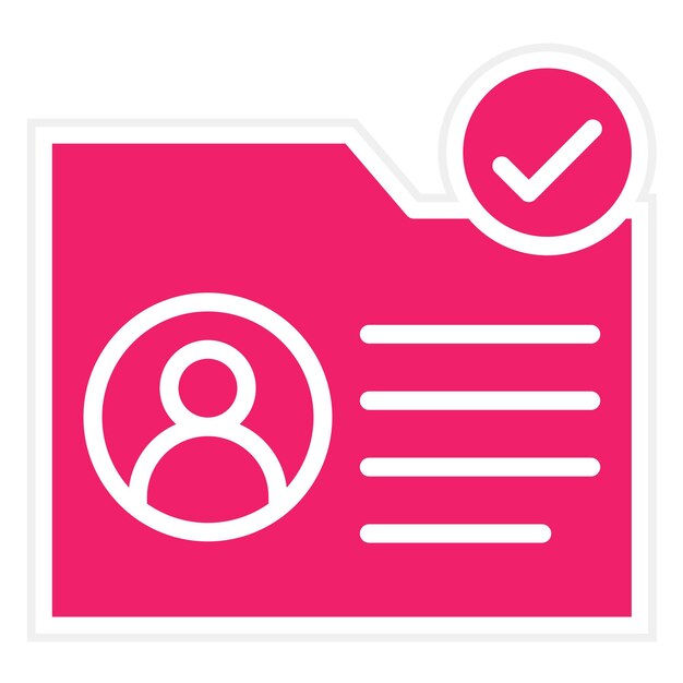 Vector Design Identity Verification Icon Style