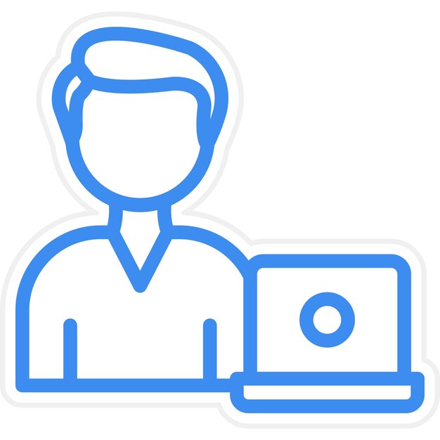Vector Design Independent Work Icon Style