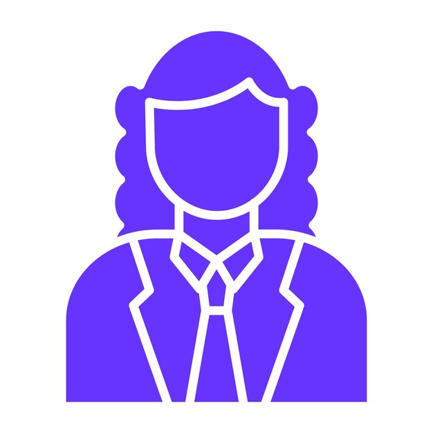 Vector Design Judge Female Icon Style