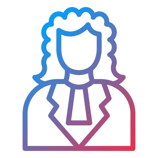 Vector Design Judge Icon Style