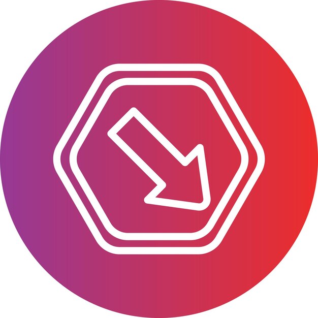 Vector Design Keep Right Icon Style