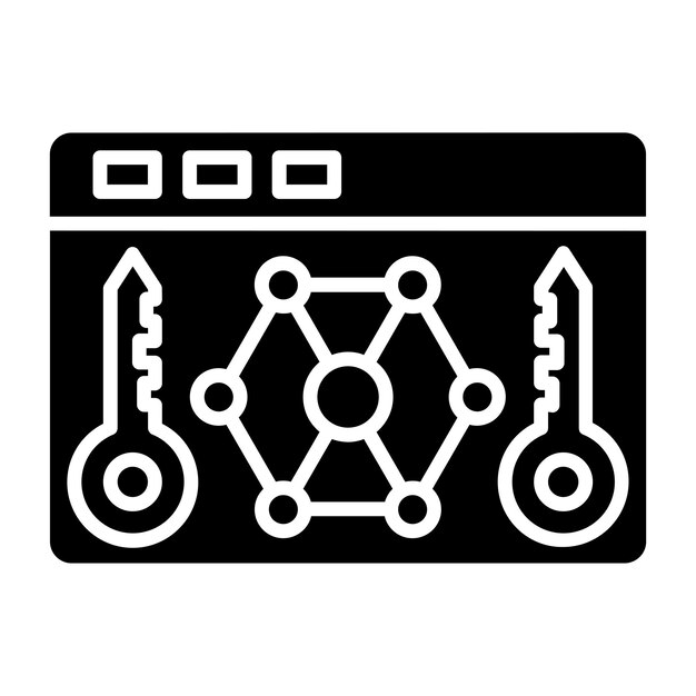 vector design key chain icon style
