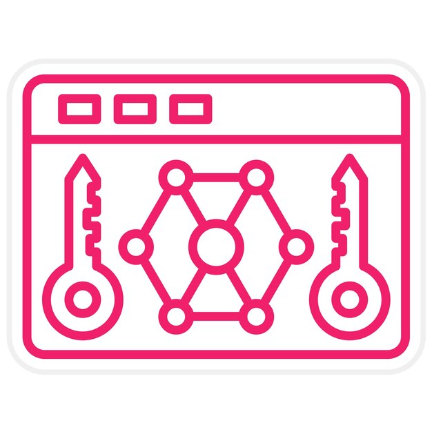 vector design key chain icon style