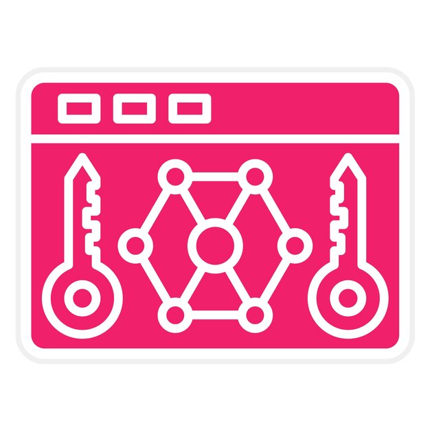 vector design key chain icon style
