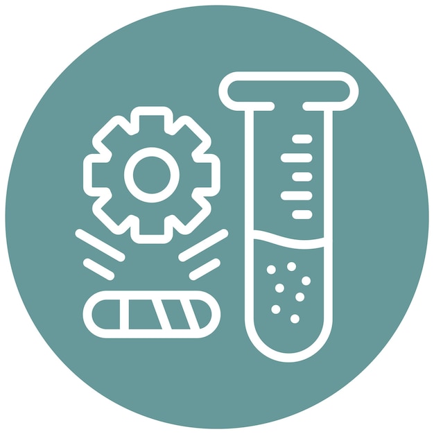 Vector Design Lab Process Icon Style