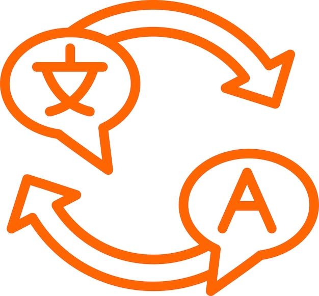 Vector Design Language Dictionary Icon Style