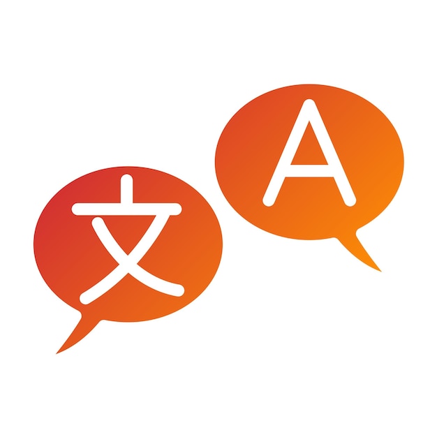 vector design language learning icon style