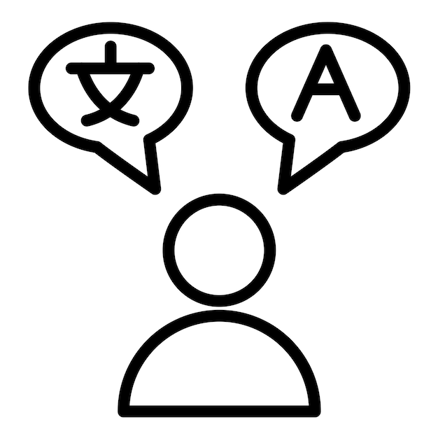 Vector Design Language Skills Icon Style