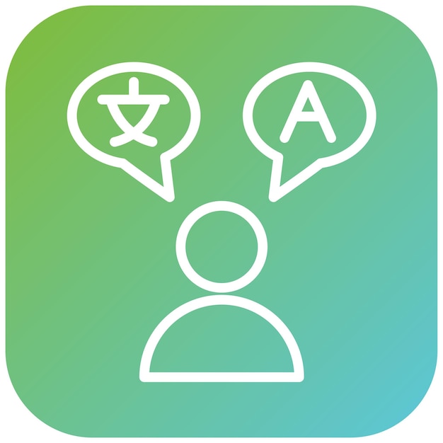 Vector Design Language Skills Icon Style