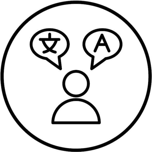 Vector Design Language Skills Icon Style