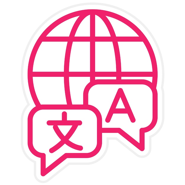 vector design language study icon style
