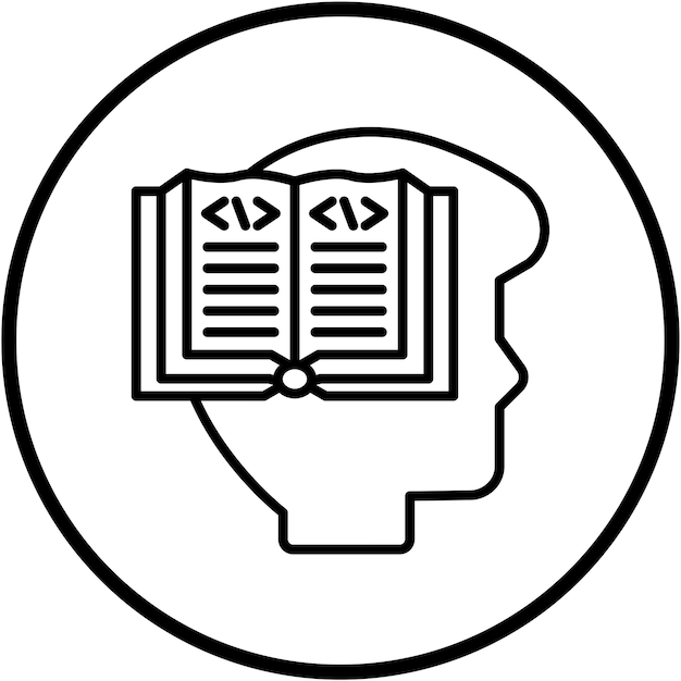 Vector Design Learn To Code Icon Style