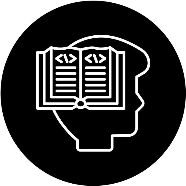 Vector Design Learn To Code Icon Style