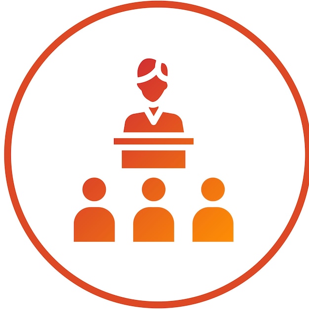 Vector Design Lecture Icon Style