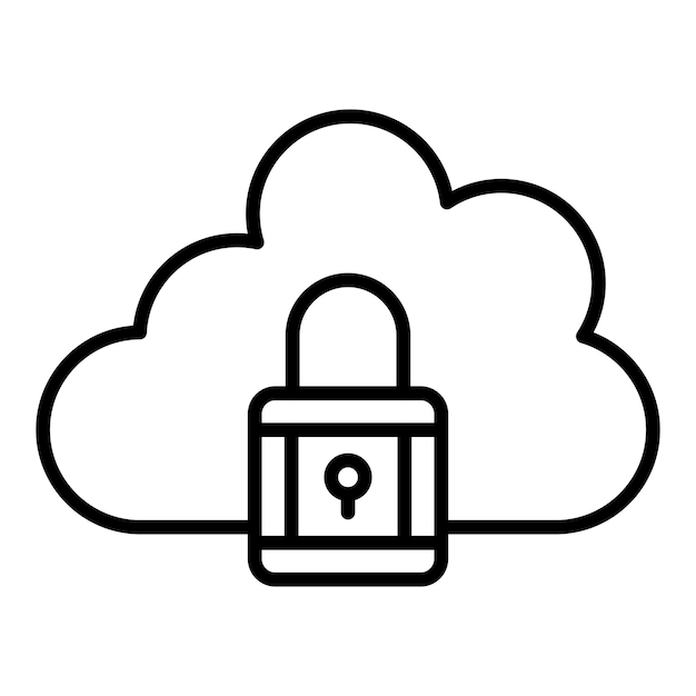 Vector Design Locked Icon Style