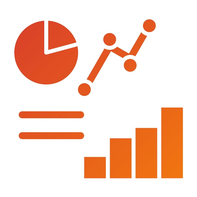 vector design market analytics icon style