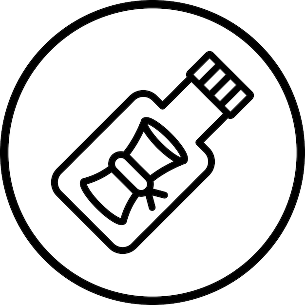 Vector Design Message In A Bottle Icon Style