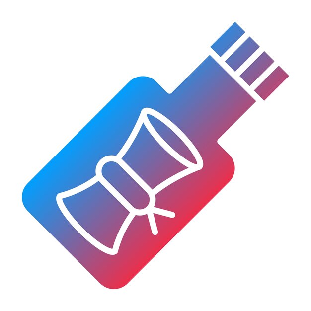 Vector Design Message In A Bottle Icon Style