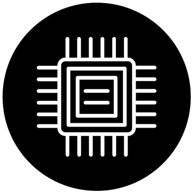 Vector Design Microchip Icon Style