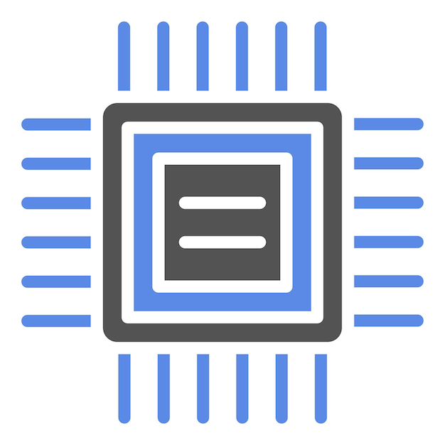 Vector Design Microchip Icon Style