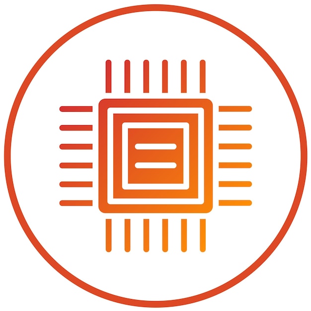 Vector Design Microchip Icon Style