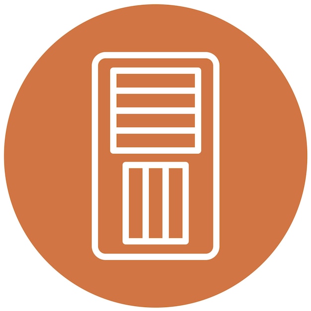 vector design mid tower case icon style