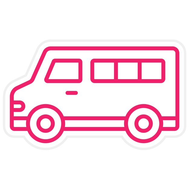 Vector Design Minivan Icon Style