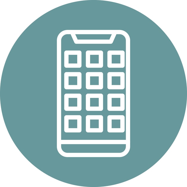 vector design mobile app icon style