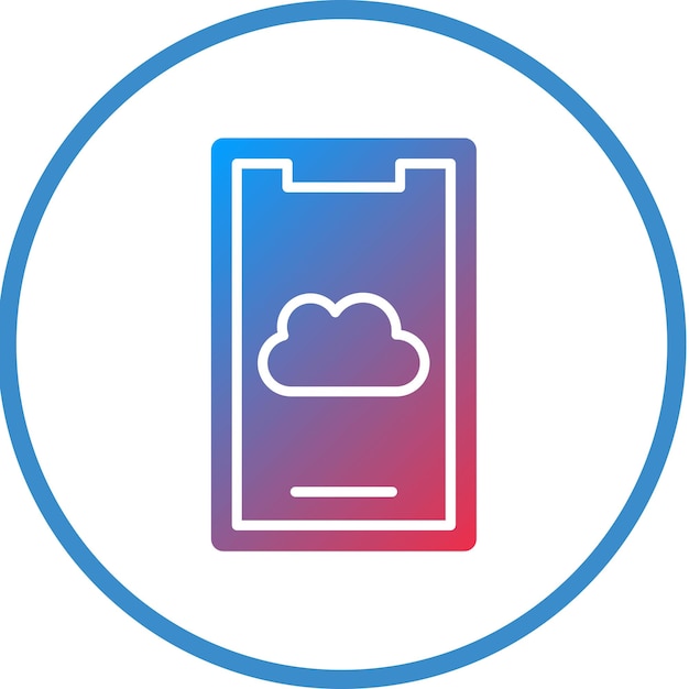 Vector Design Mobile Cloud Icon Style