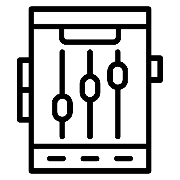 Vector Design Mobile Controls Icon Style