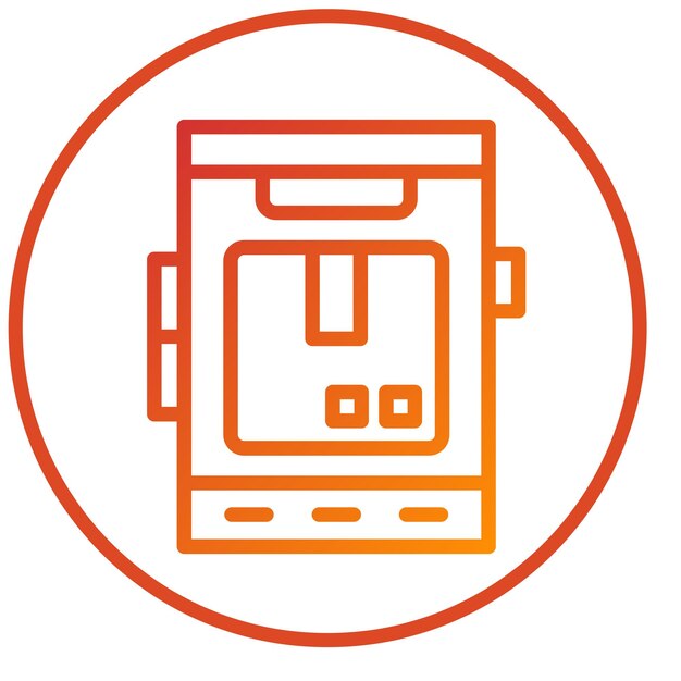 Vector Design Mobile Delivery Box Icon Style