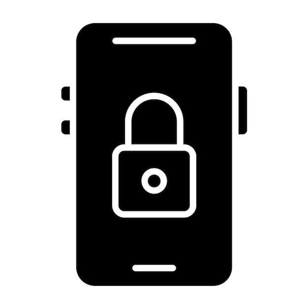 Vector Design Mobile Lock Icon Style