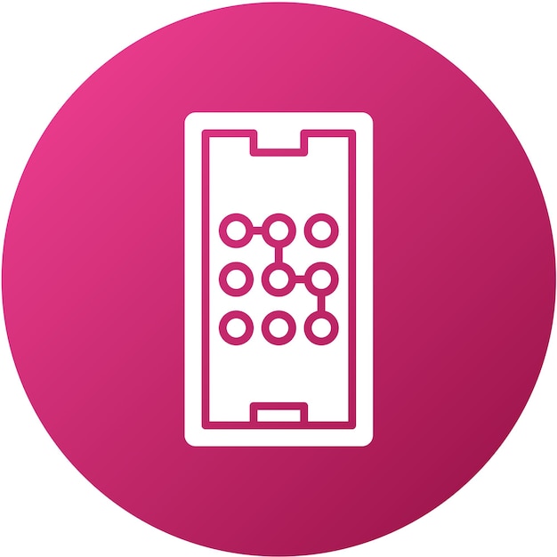 Vector Design Mobile Pattern Lock Icon Style
